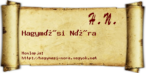 Hagymási Nóra névjegykártya