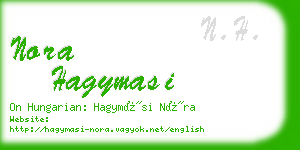 nora hagymasi business card